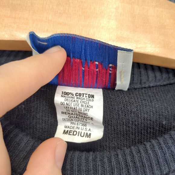 Sycamore Women's Knit Sweater Black Medium Short Sleeve Crew Neck Vintage - Picture 9 of 12